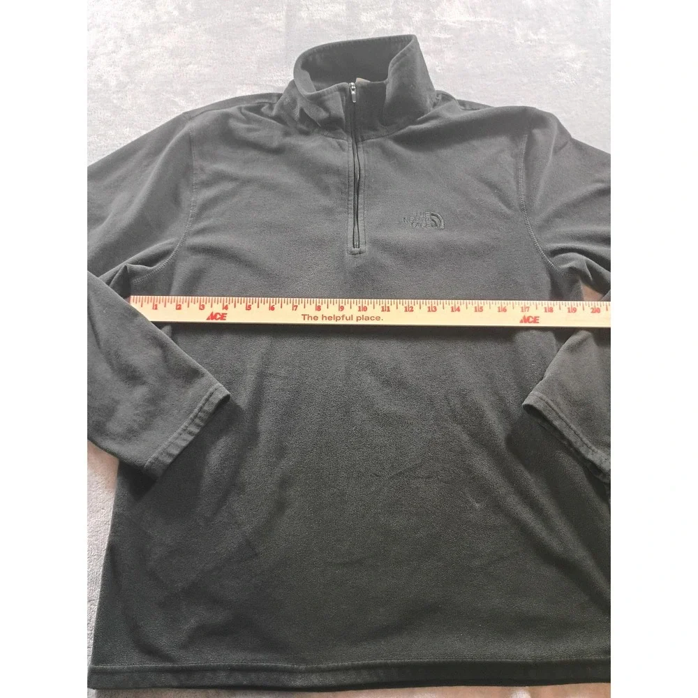 The North Face Pullover Mens Medium Black‎ 1/4 Zip Fleece Long Sleeve Hiking Top